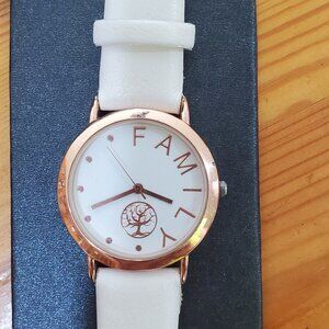 NEW Watch Cruise Club White Band Gold Face Family